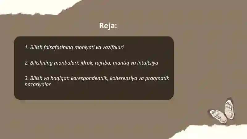 Bilish falsafasi 2