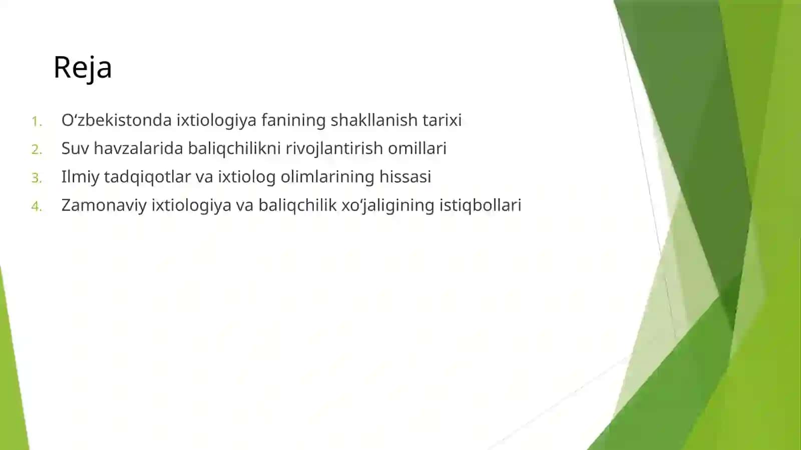 O'ZBEKISTONDA IXTIOLOGIYA FANINING RIVOJLANISHI 2