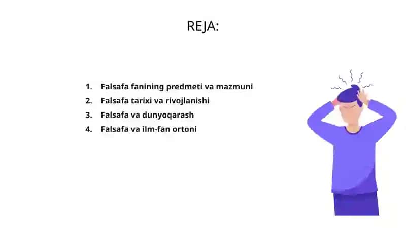 Falsafa fanining predmeti mazmun-mohiyati va jamiyat taraqqiyotidagi o'rni mavzusida glassariy 2