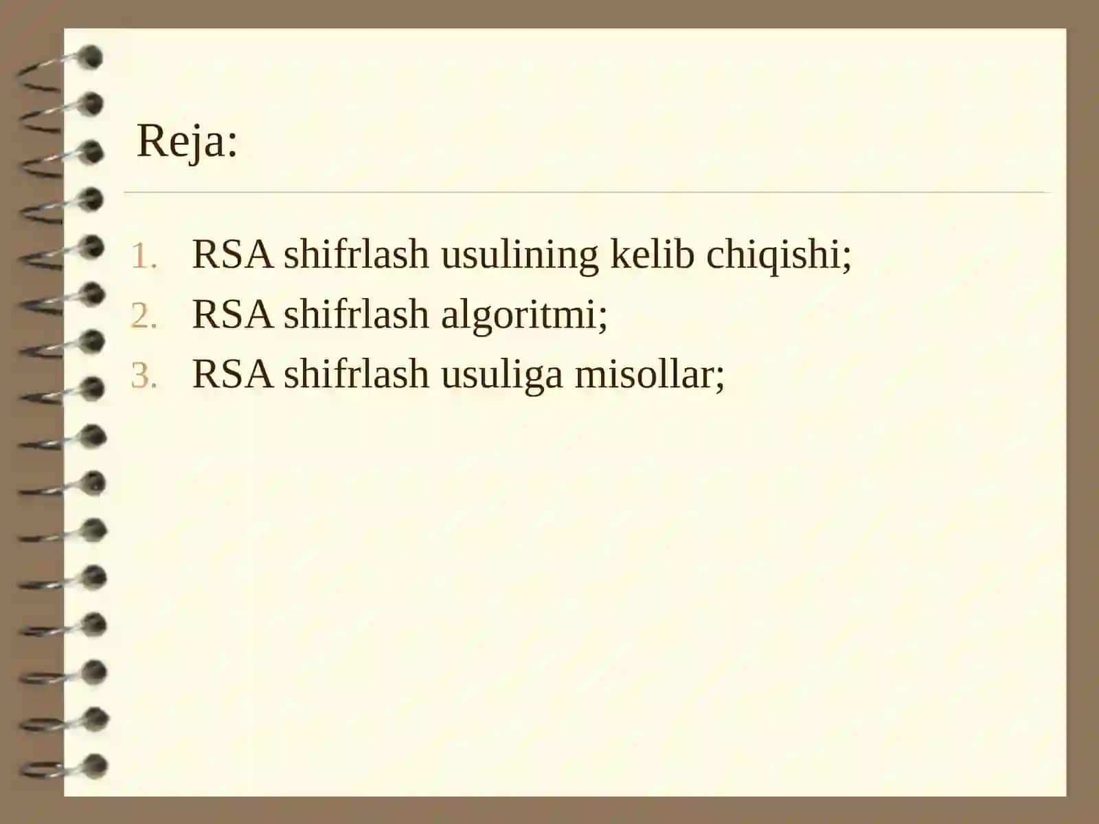 RSA shifrlash algoritmi 2