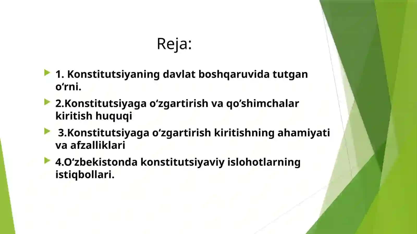 O'zbekiston Respublikasi Konstitutsiyasiga o'zgartirish va qo’shimchalar kiritish tartibi (2) 2