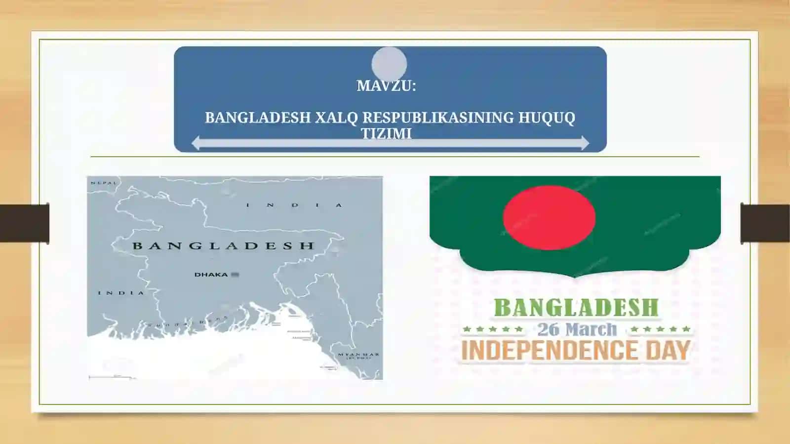 BANGLADESH XALQ RESPUBLIKASINING HUQUQ TIZIMI KONSTITUTSIYASI 2