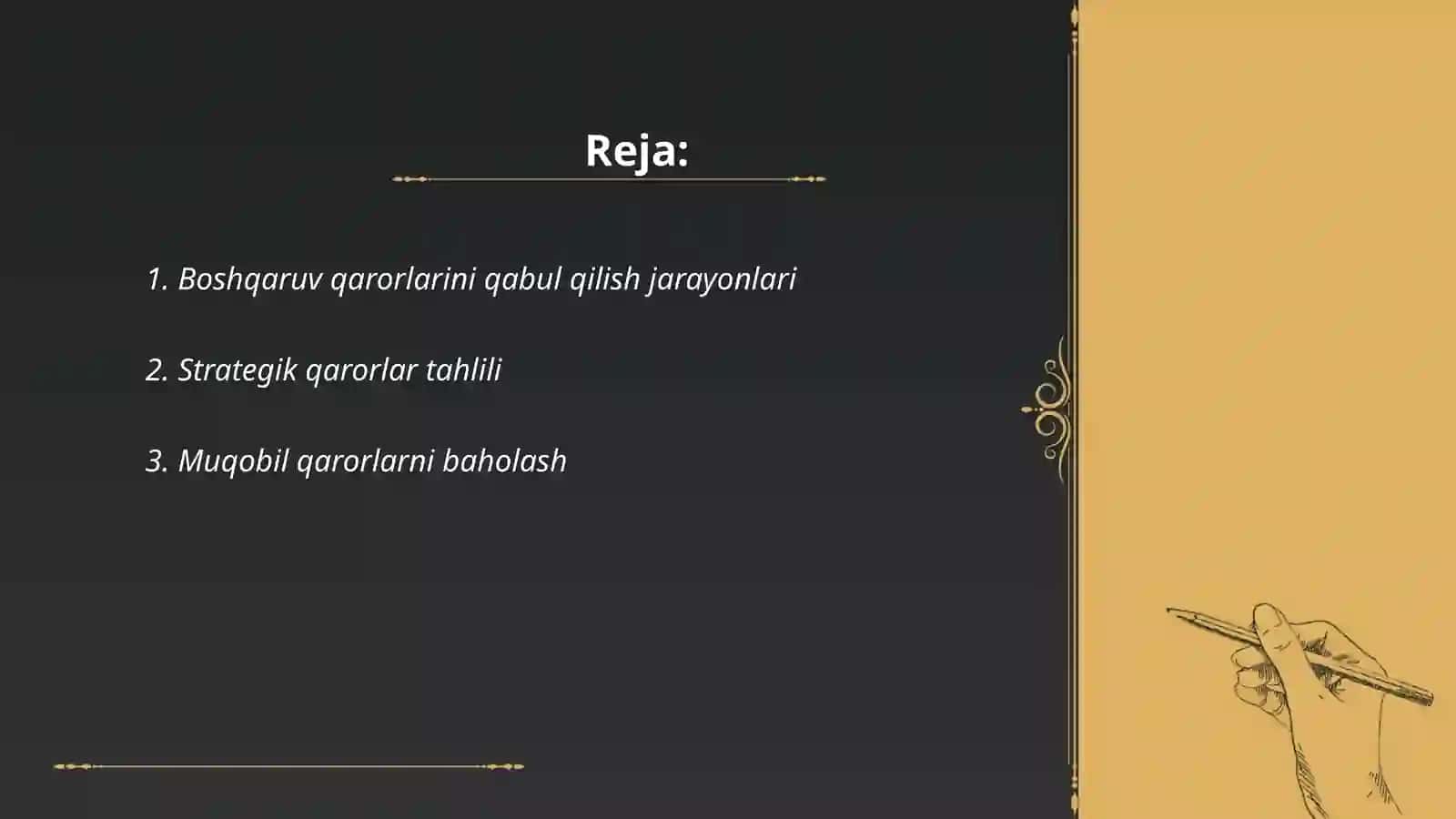 Boshqaruvda qarorlarni qabul qilish 2