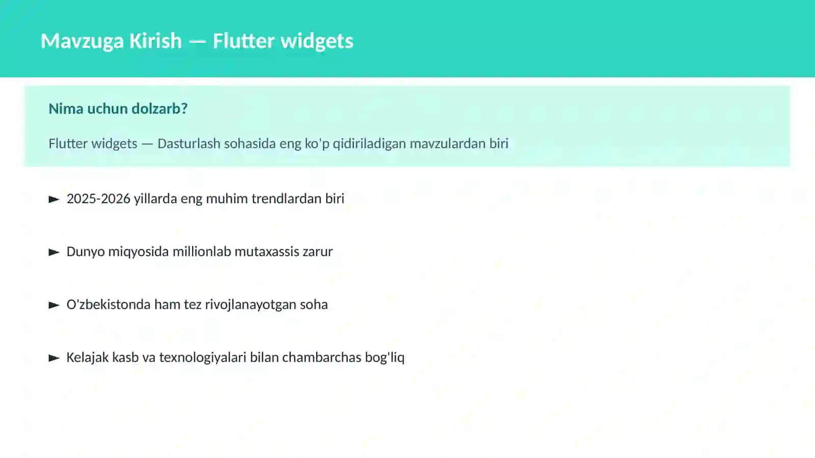 Flutter widgets 2