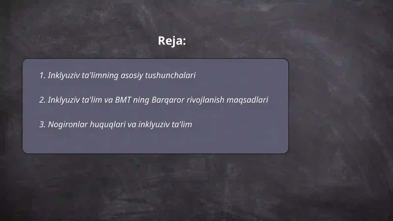 Inklyuziv ta'lim va xalqaro xuquqlari 2