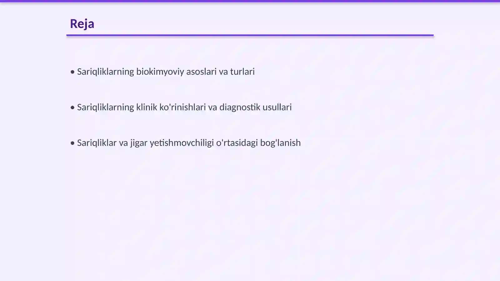 Sariqliklarning biokimyoviy jihatdan differensial tashxisi 2