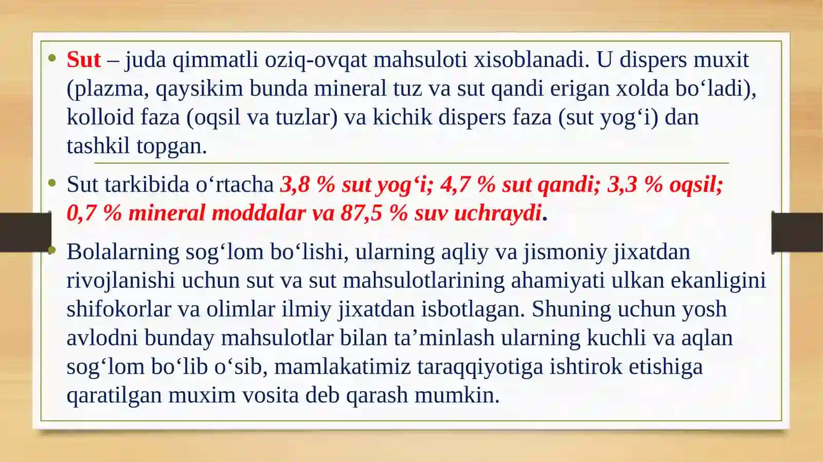 Sutni qayta ishlash texnologiyasi 2