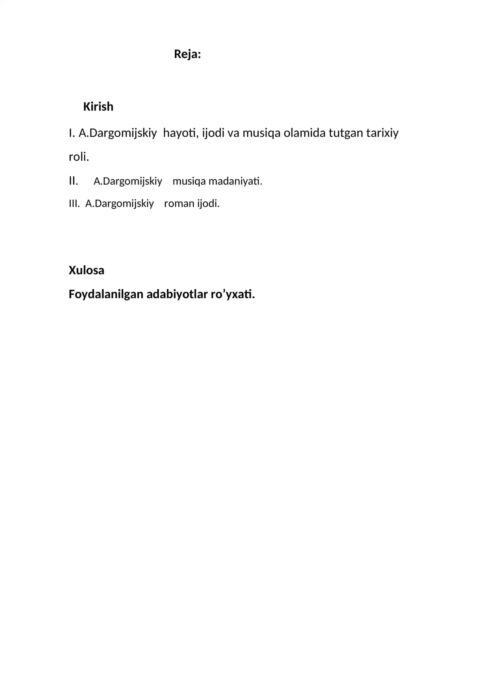 A.Dargomijskiy. Romans va opera ijodi 2