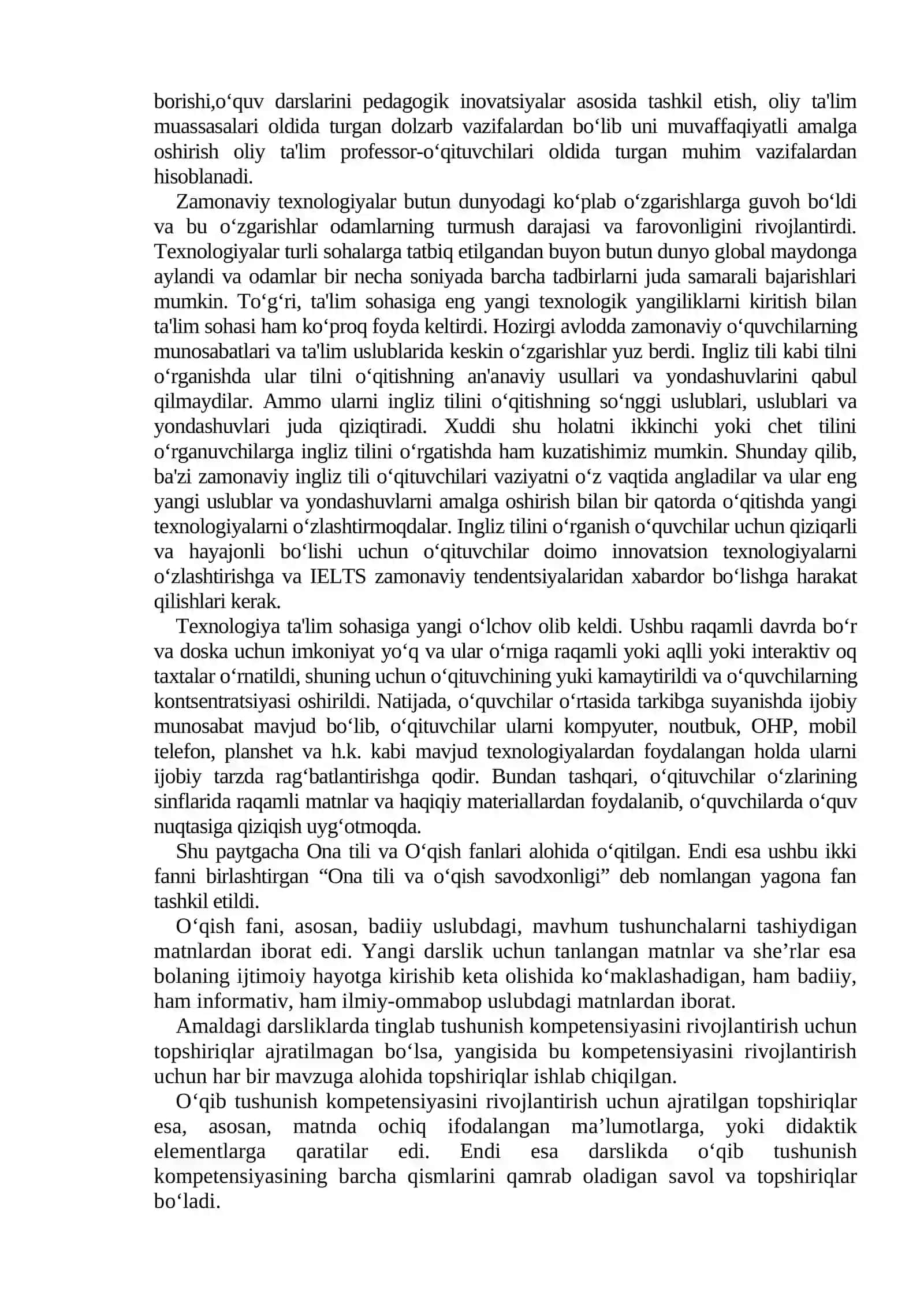 TIL TA’LIMIDA O’QITISH METODLARI, PEDAGOGIK TEXNOLOGIYALAR 2
