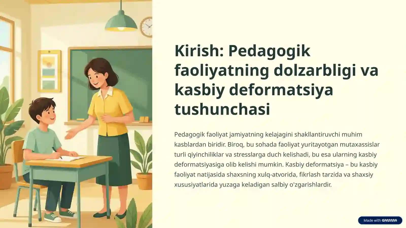 Kasbiy so'nish pedagoglarning kasbiy deformatsiyasi belgisi sifatida 2