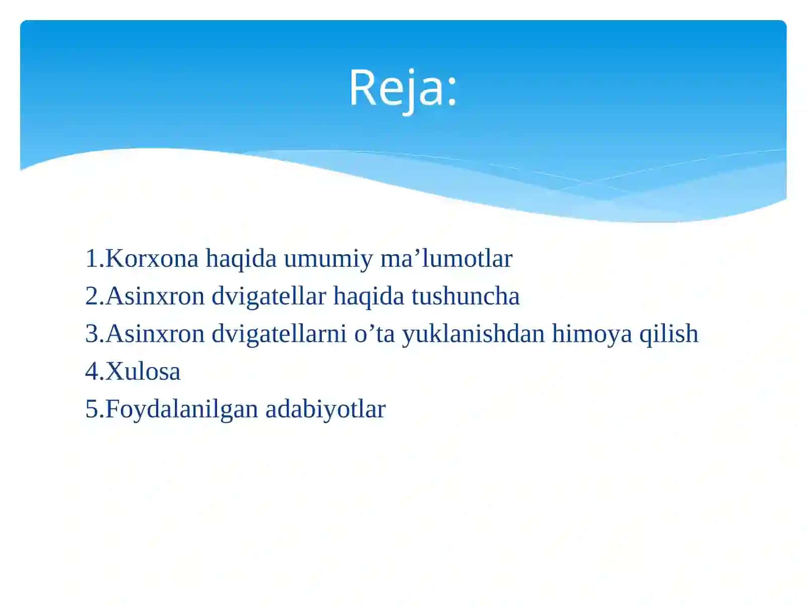 Yuqori quvvatli asinxron dvigatellarni o'tayuklanish va qizishdan himoya qilish usullari 2