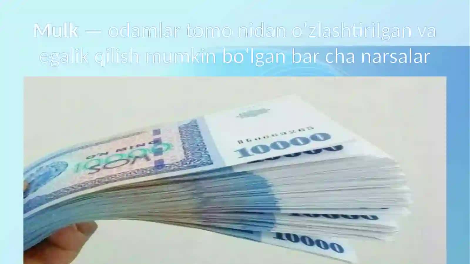 MULK VA XUSUSIYLASHTIRISH 2
