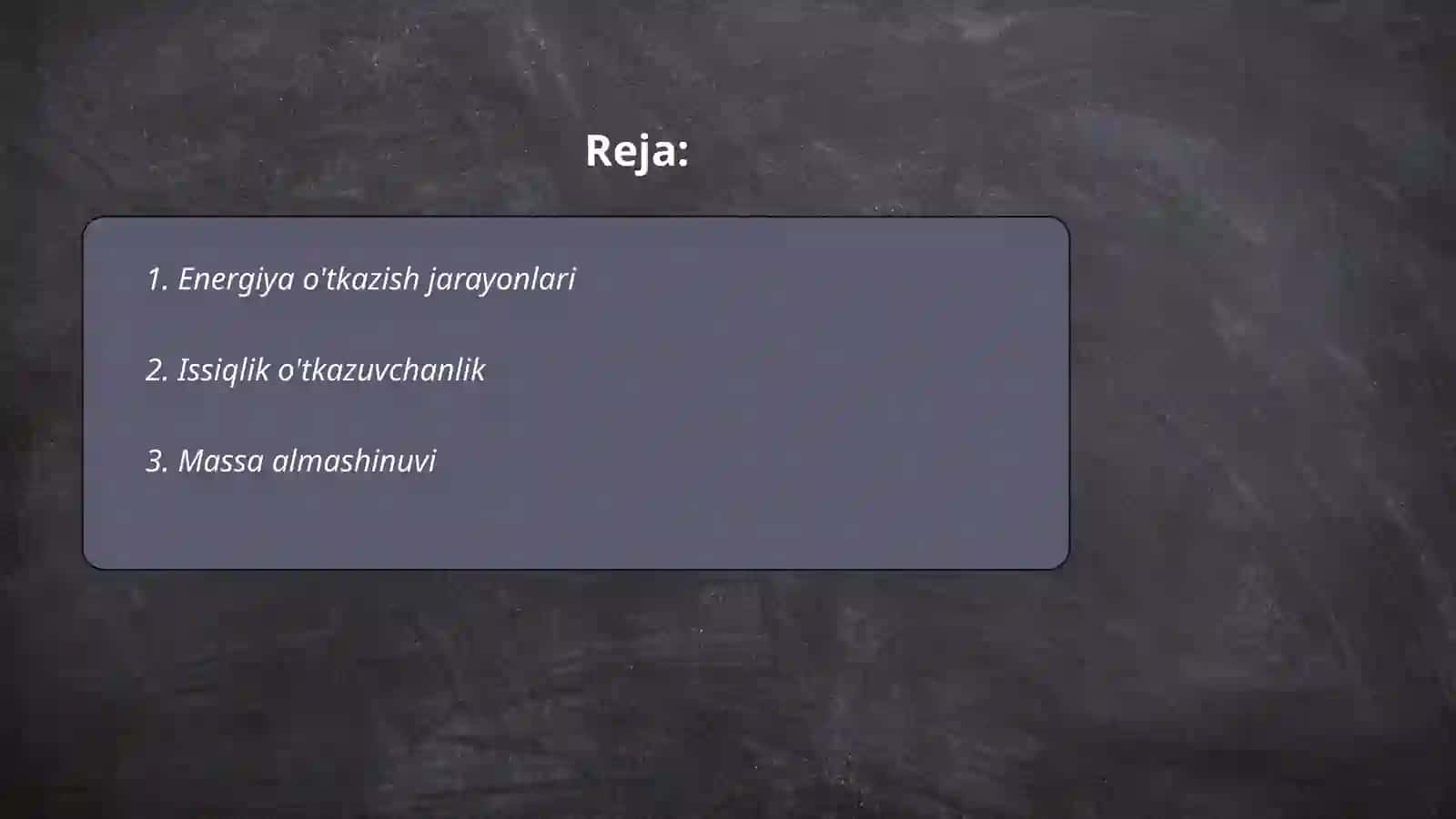 Termodinamik muvozanatda bolmagan jisimlarda kochish hodisalari 2