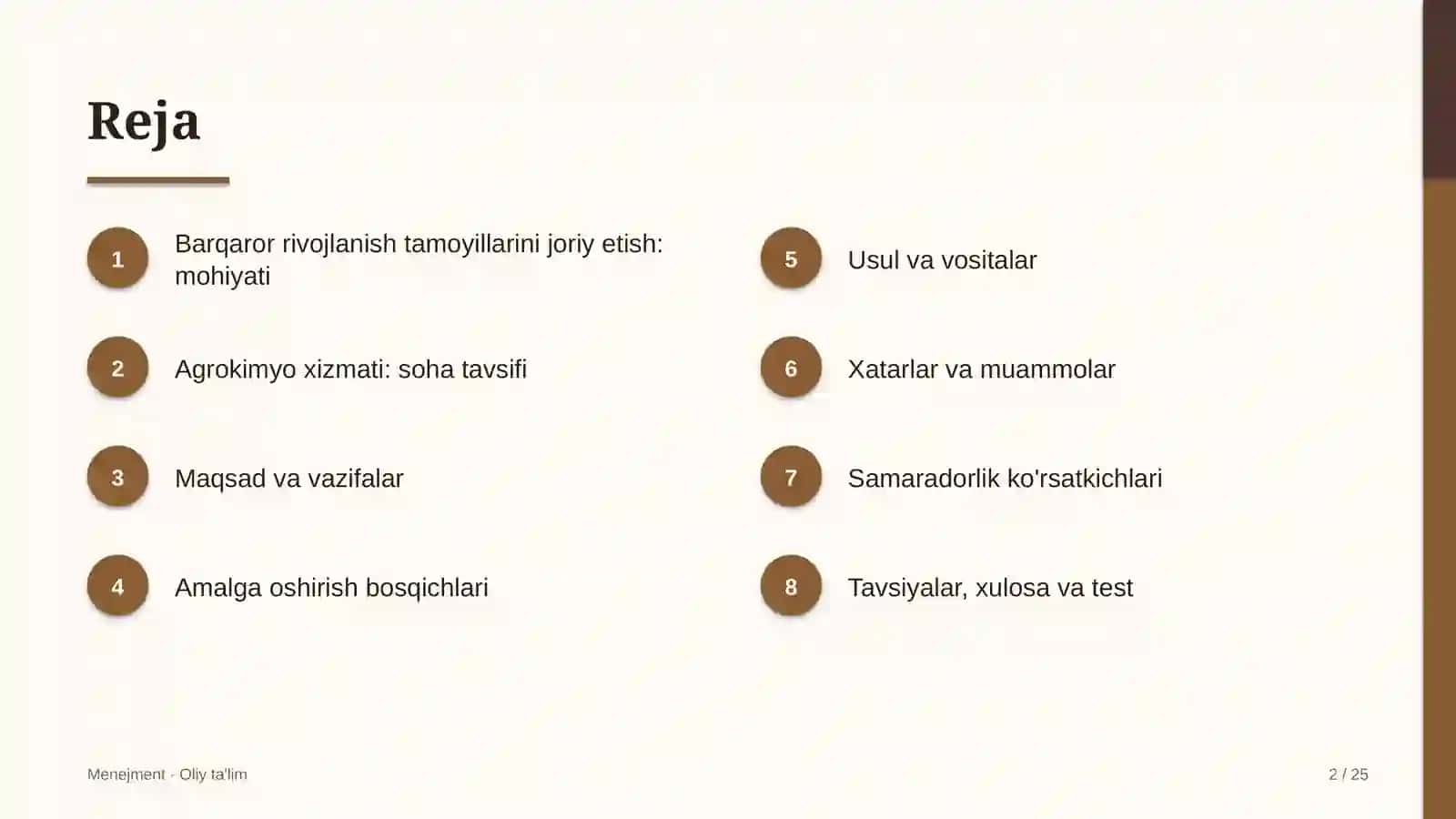 Agrokimyo xizmatida barqaror rivojlanish tamoyillarini joriy etish 2
