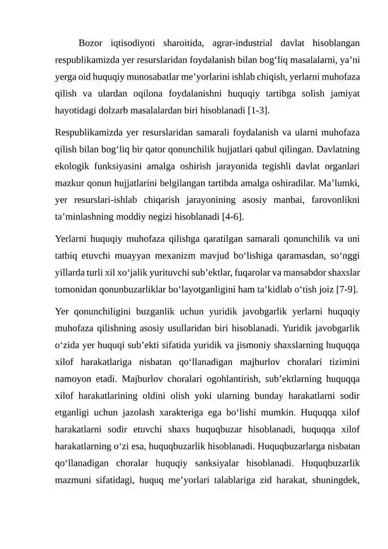 YER BILAN BOG‘LIQ HUQUQBUZARLIKLAR UCHUN MA’MURIY JAVOBGARLIK 2