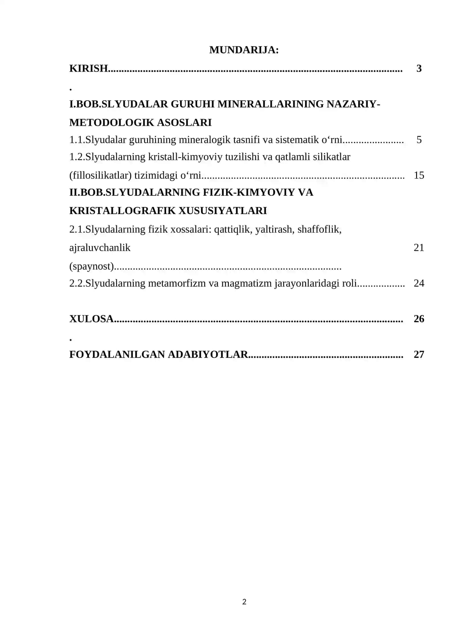 SLYUDALAR GURUHI MINERALLARI 2