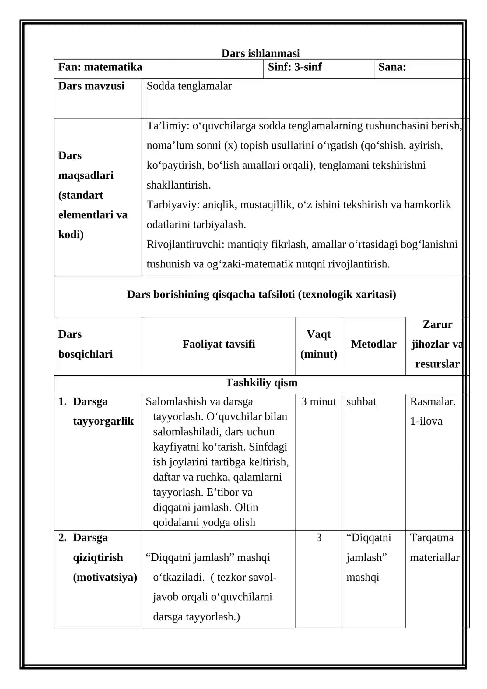 Sodda tenglamalar 2