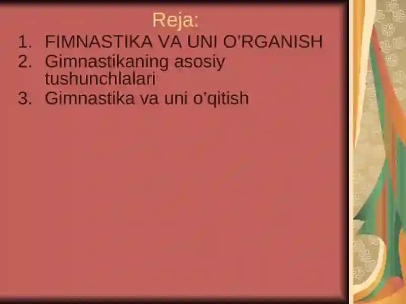 Gimnastika va uni o’qitish 2