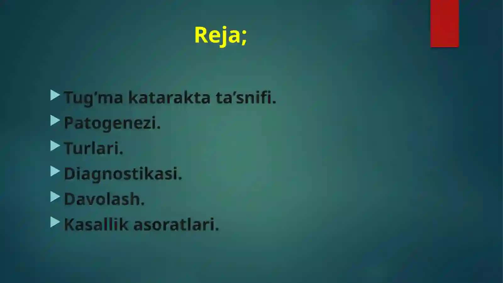 Tug'ma katarakta 2