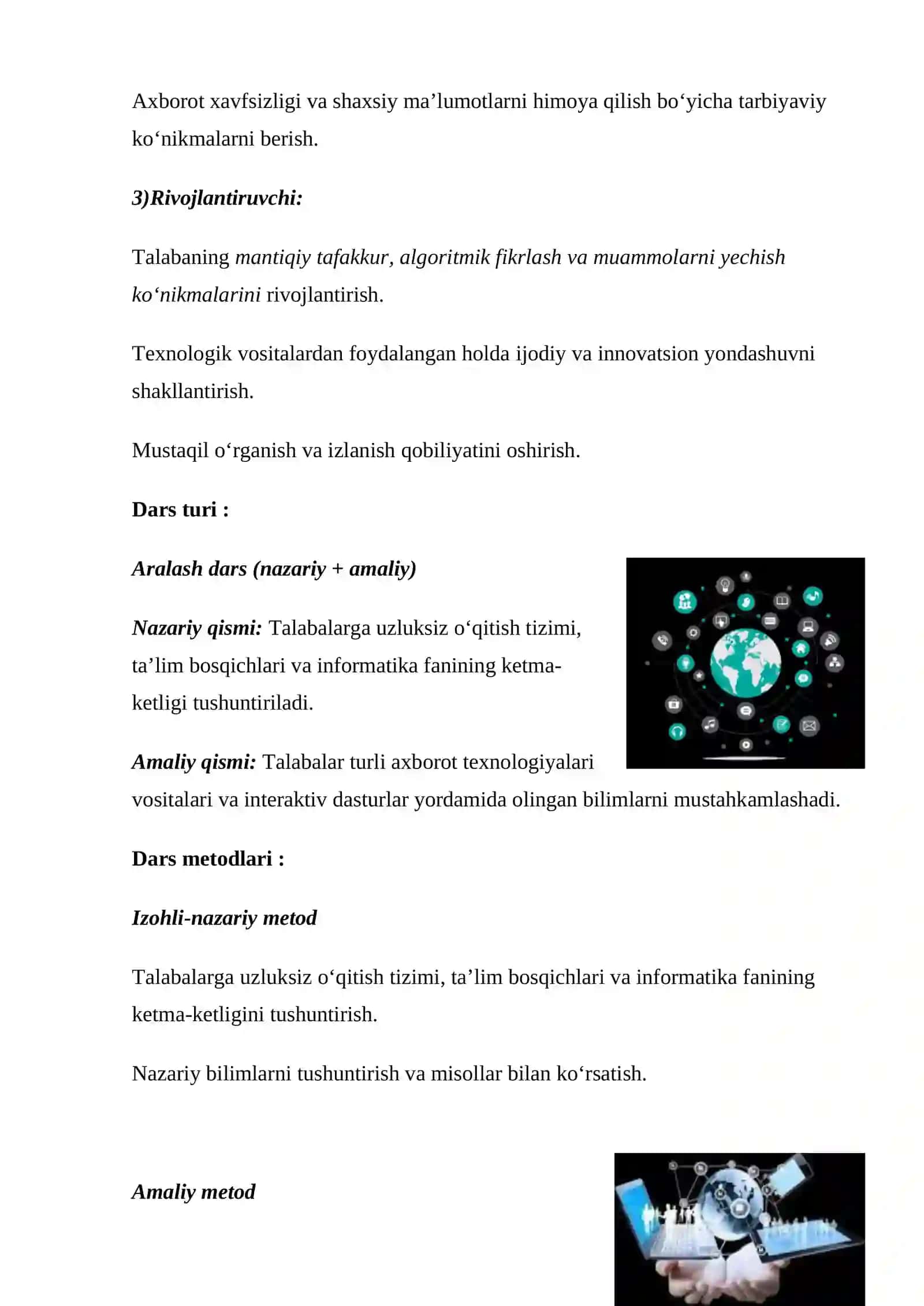Informatika va axborot texnologiyalarini o’qitishning uzluksiz tizimi 2