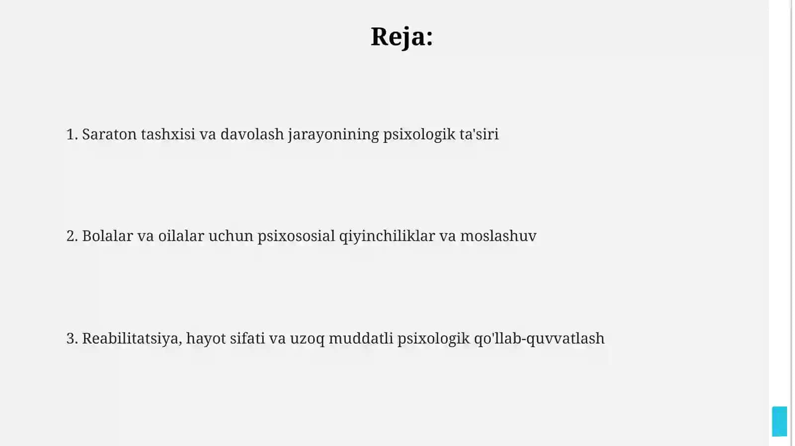 Bolalarda saraton kasalliklari kechishida psixologik buzilishlar 2