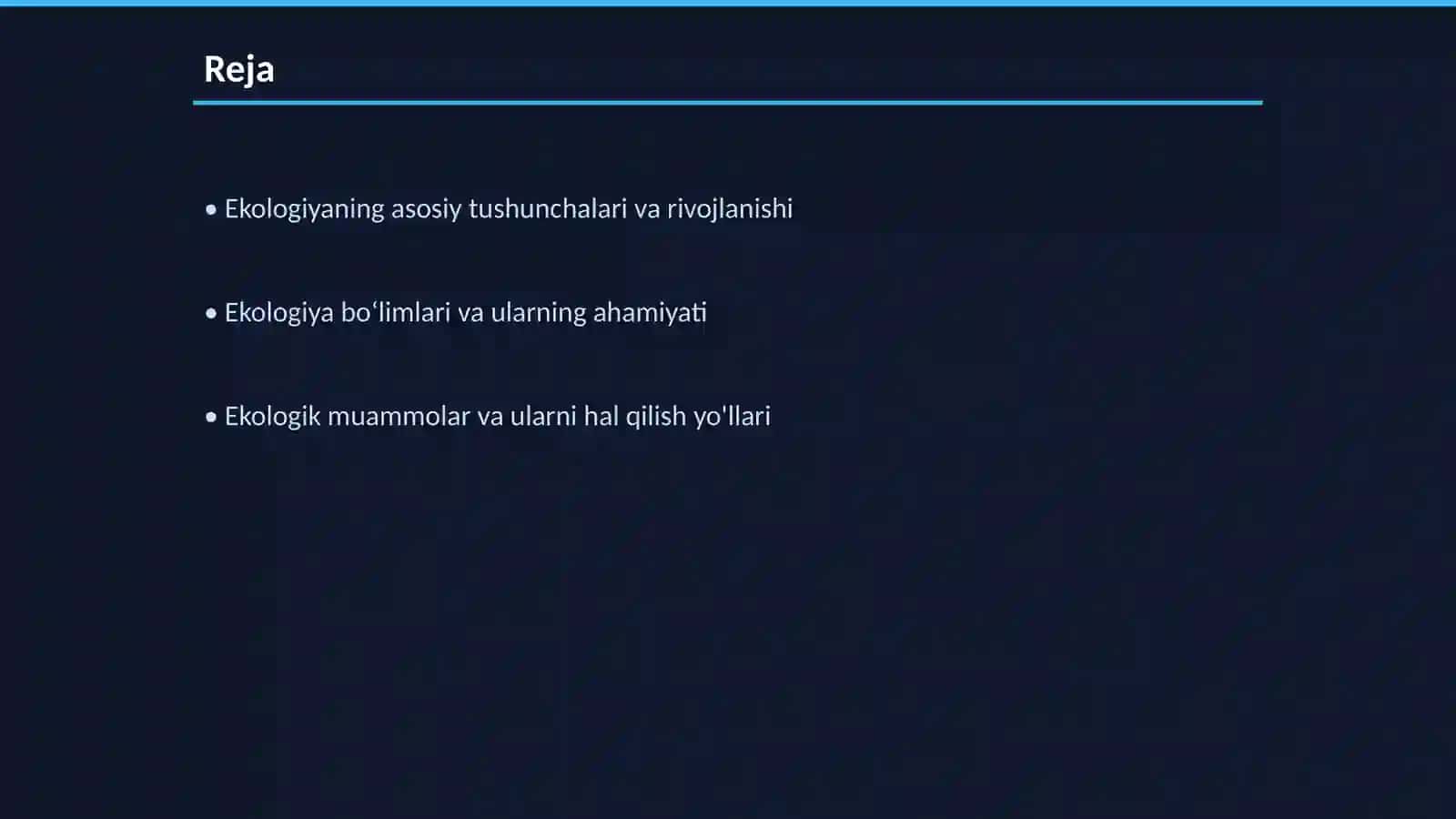 Ekologiya fani va uning boʻlimlari maqsad va vazifalari 2