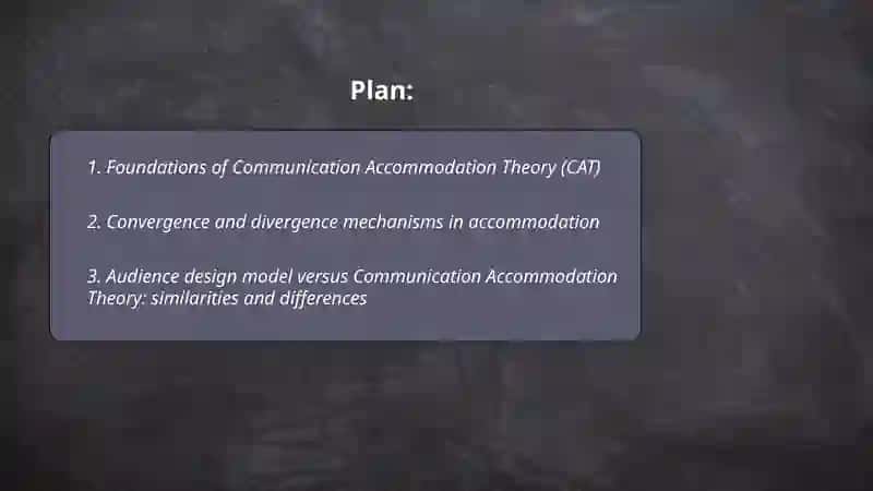 Accommodation theory and audience design 2