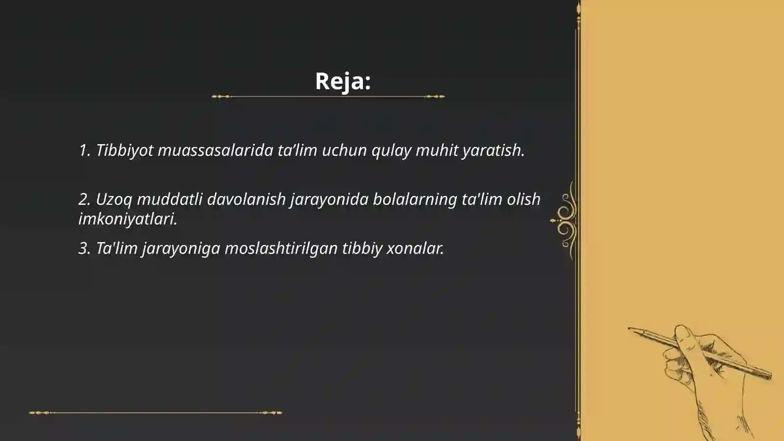 Uzoq Muddatli Davolanayotgan Bolalar Uchun Tibbiyot Muasassalari Ta'lim Muhiti 2