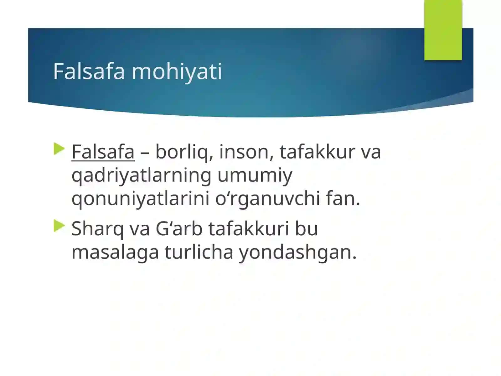 Sharq va G‘arb mutafakkirlari qarashlari 2