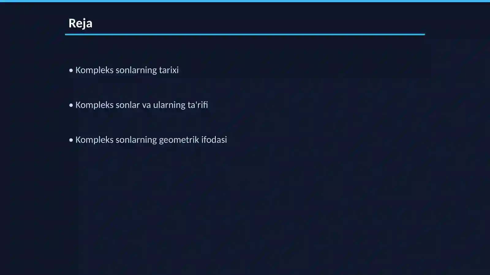 Kompleks sonlar 2