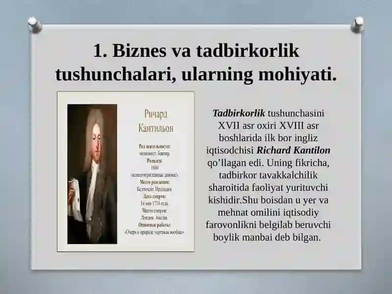 Biznes va tadbirkorlik tushunchalari va ularning mohiyati 2