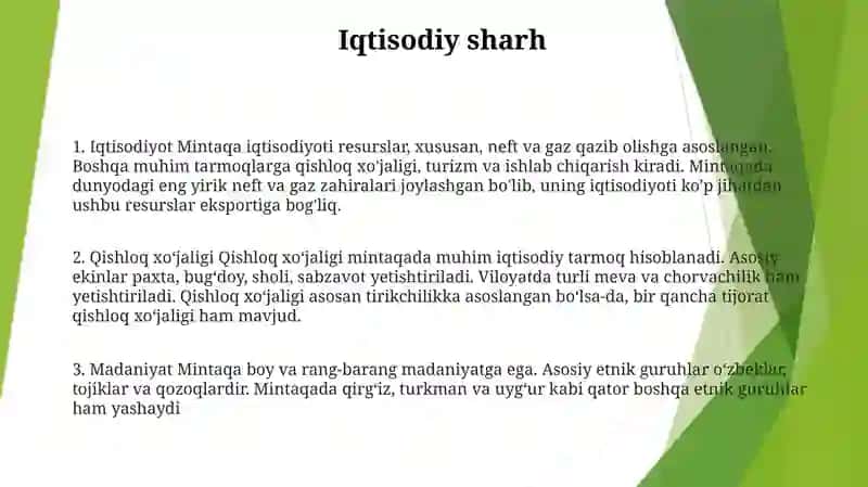 G'Arbiy Osiyo Xalqlari HoʼJaligi Va Madanyati 2