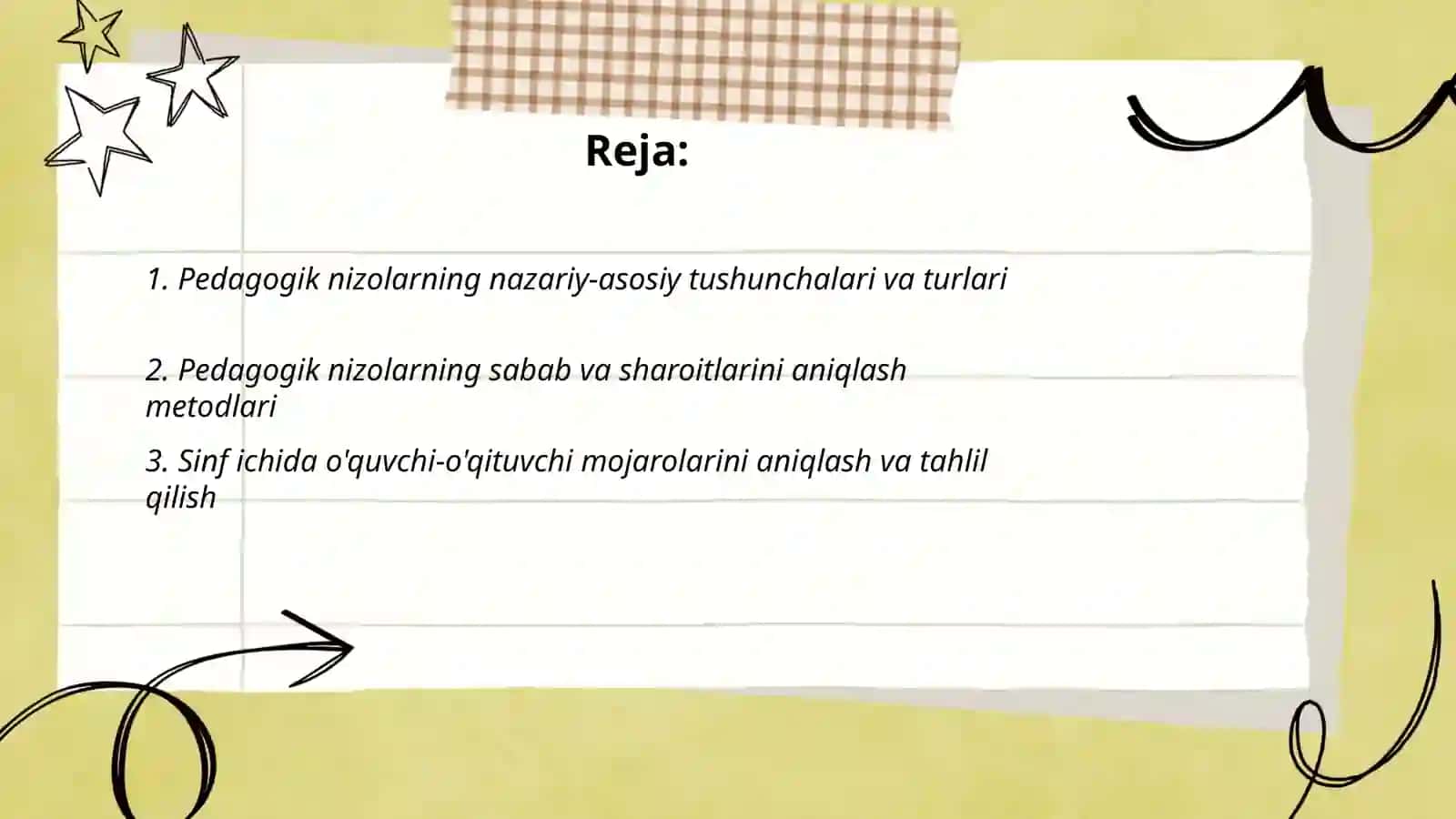 Pedagogik nizolar va ularni bartaraf etish texnalogiyasi 2
