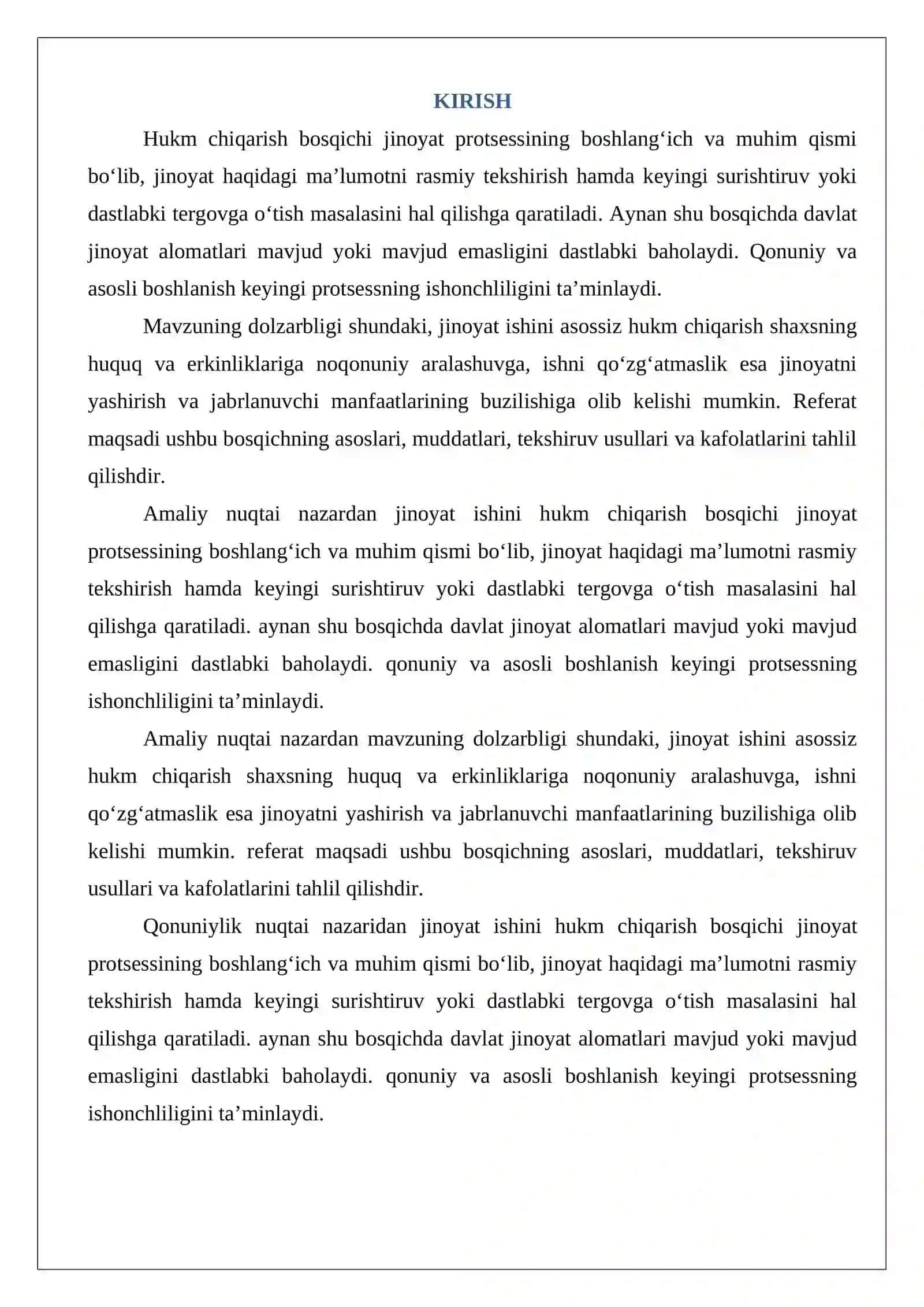Sud hukm chiqarayotganida hal qiladigan masalalar 2