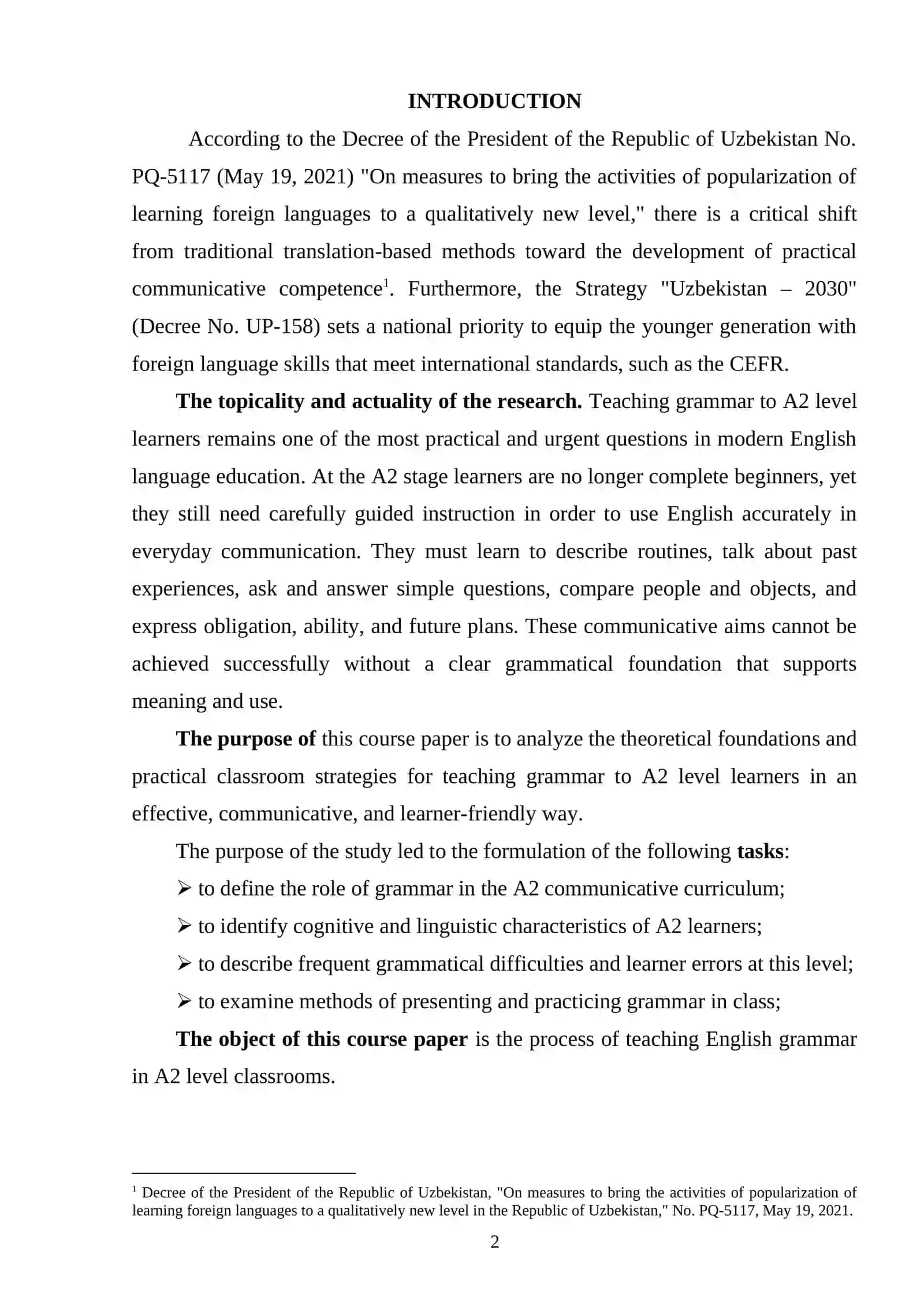 Teaching grammar to A2 level learners 2