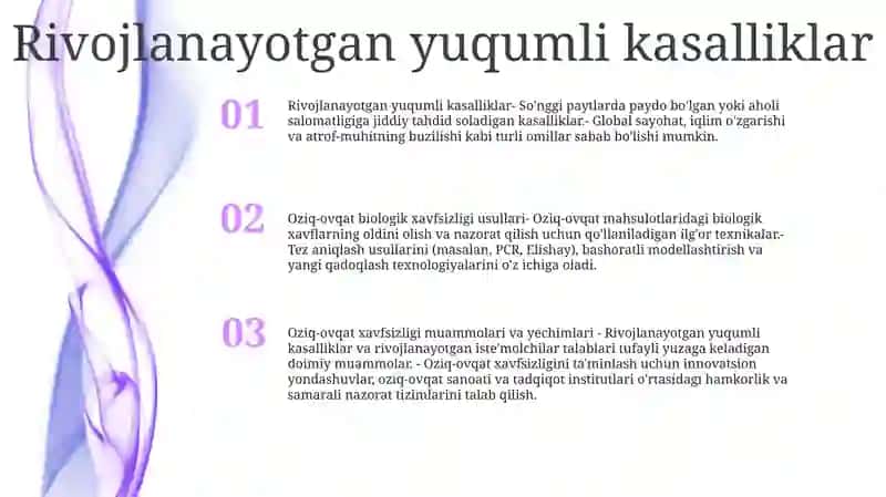 Oziq Ovqat Biologik Xavfsizlikni TaʼMinlashda QoʻLlaniladigan Zamonaviy Usullar 2