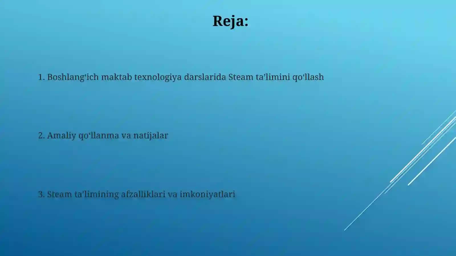 Boshlangʼich sinf texnologiya darslarida STEAM ta'limini qoʼllash texnologiyasi 2