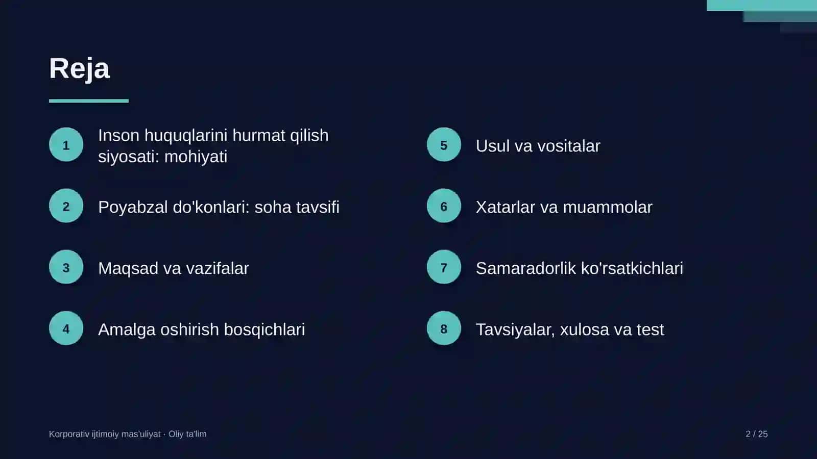 poyabzal do'konlarida inson huquqlarini hurmat qilish siyosatini joriy etish 3559 2