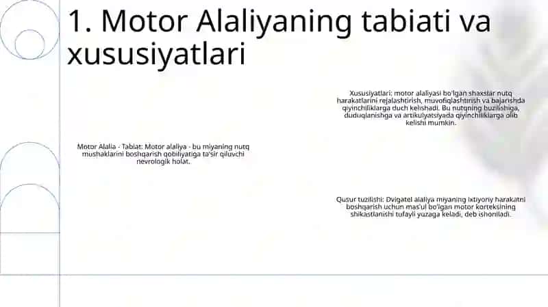 Motor Alaliyada Defekt Strukturasi 2
