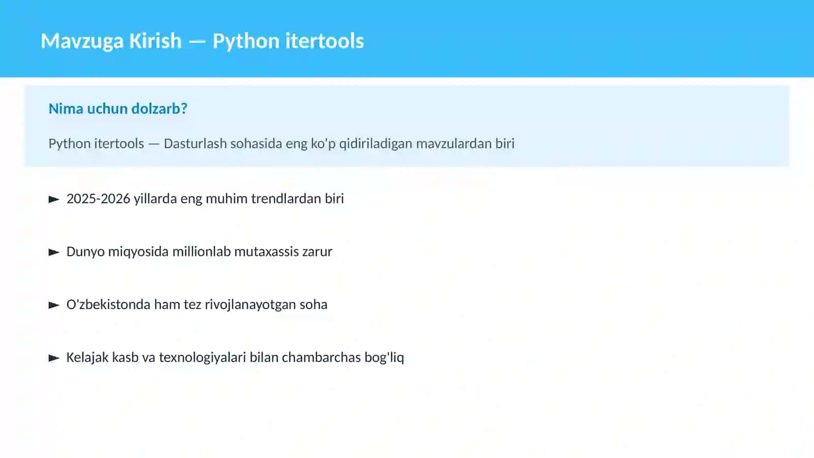 Python itertools 2