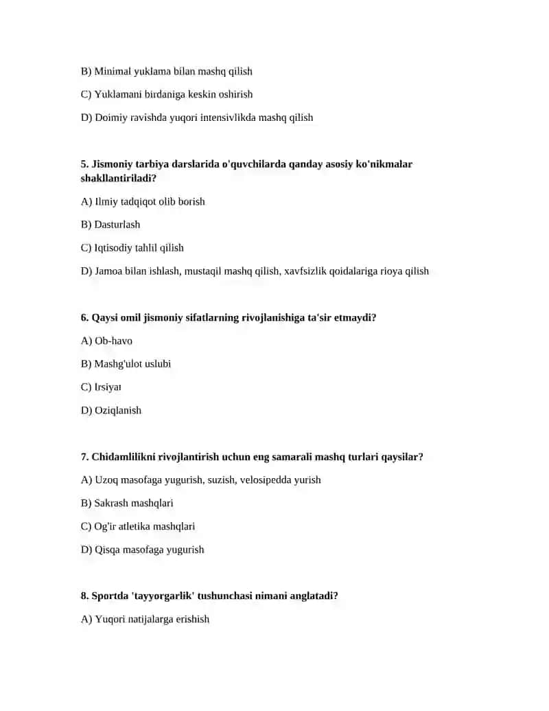 Jismoniy madaniyat nazariyasi va metodikasi 2