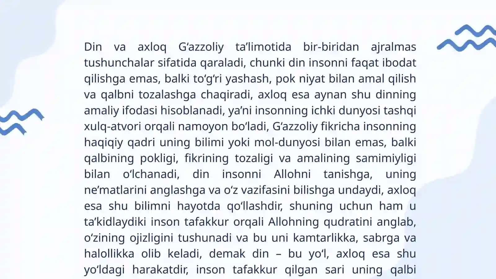 Dinshunoslik fanidan Mustaqil ishi 2
