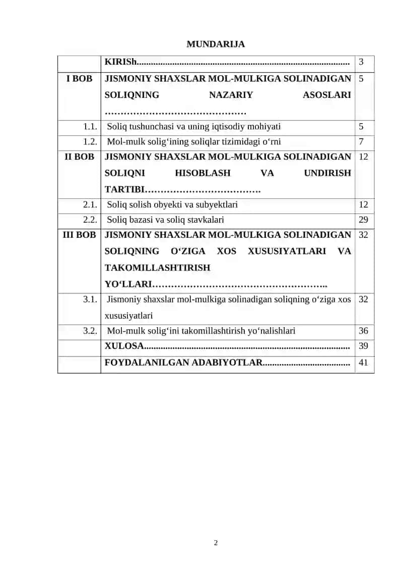 JISMONIY SHAXSLAR MOL-MULKIGA SOLINADIGAN SOLIQNING O’ZIGA XOS XUSUSIYATLARI 2