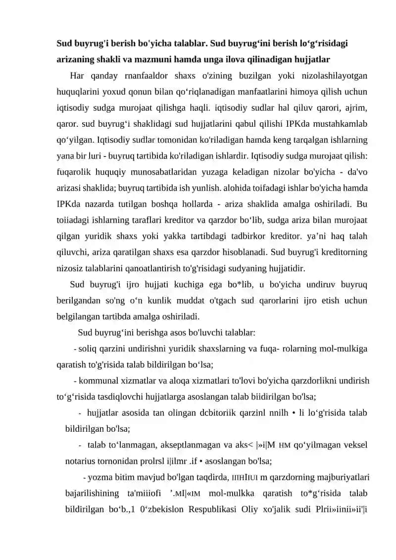 Soddalashtirilgan Tartibda Ish Yuritish 2