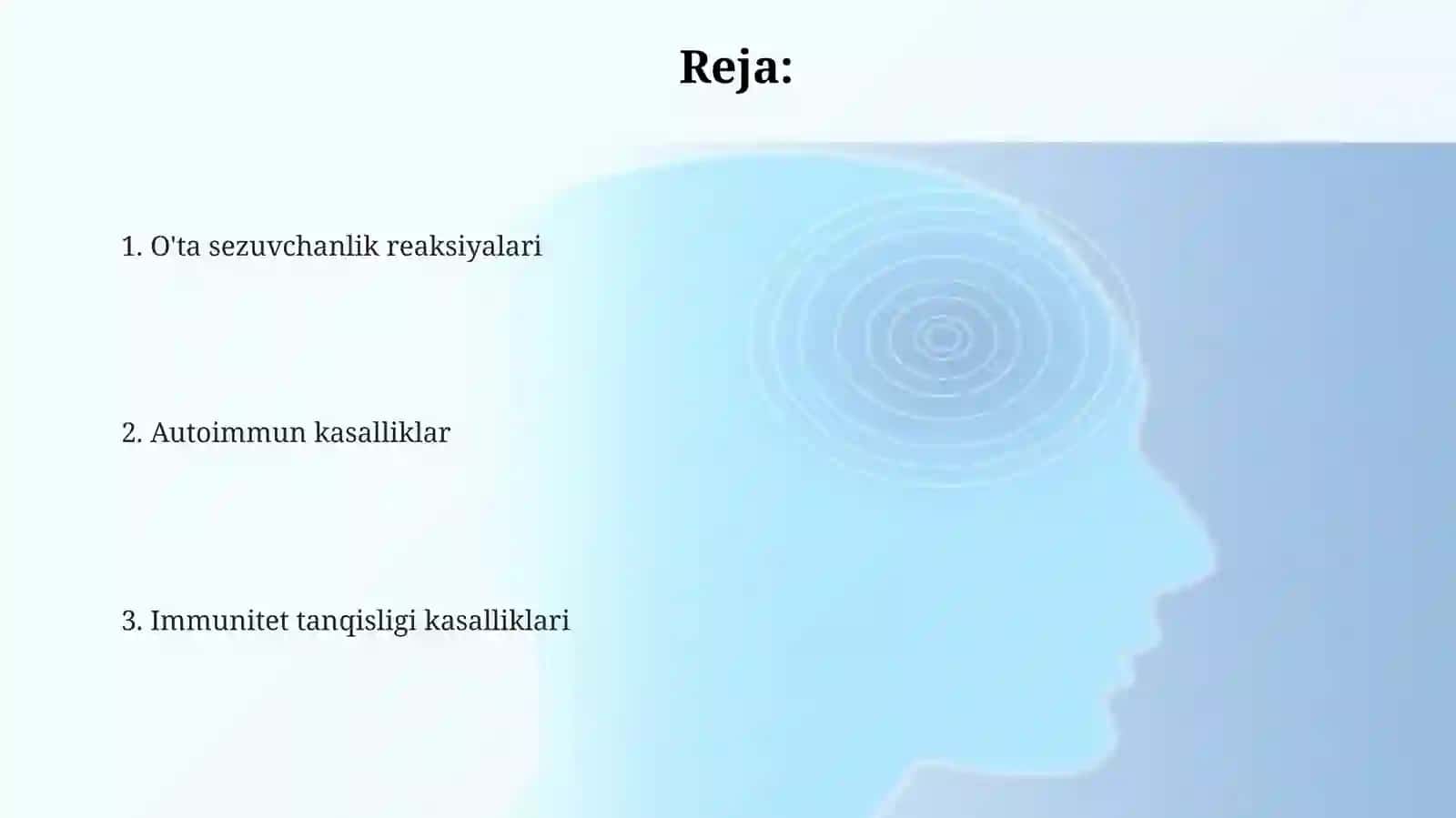 Immunitet tizimi kasalliklari. Yuqori sezuvchanlik 2