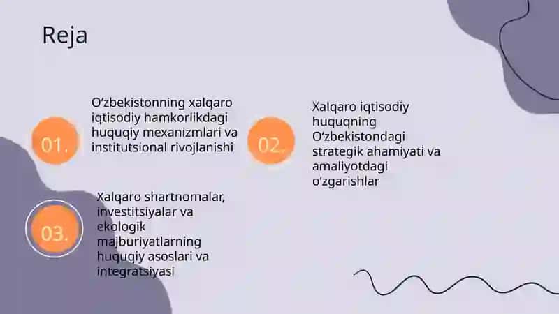 O'zbekiston Xalqaro Miqyosida Iqtisodiy-Huquqiy takomillashtirish choratadbiri 2