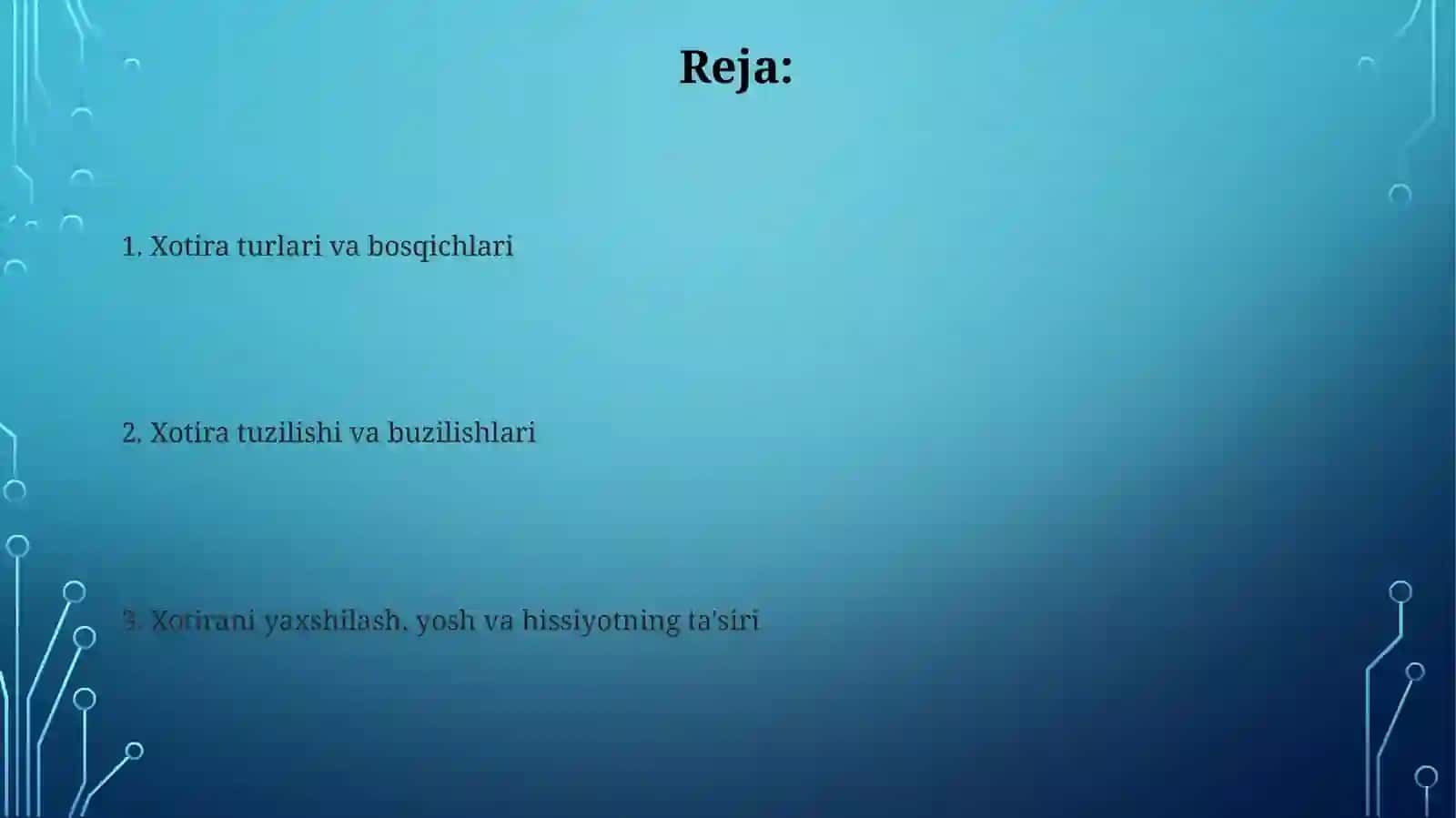 Kognitivjarayonlar.Xotira 2