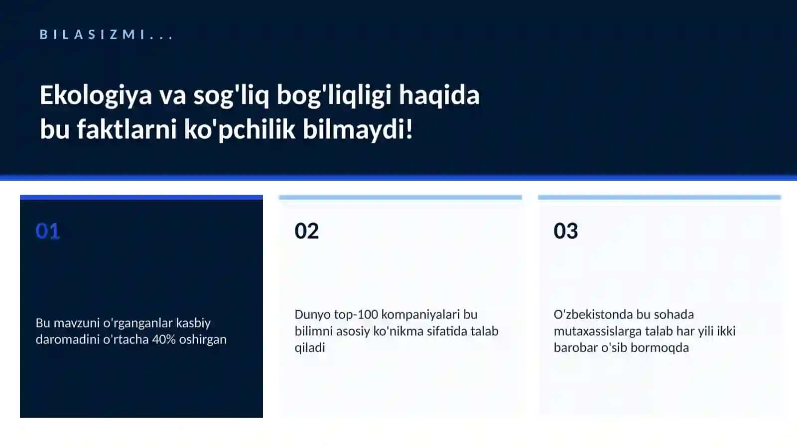 Ekologiya va sog'liq bog'liqligi 2
