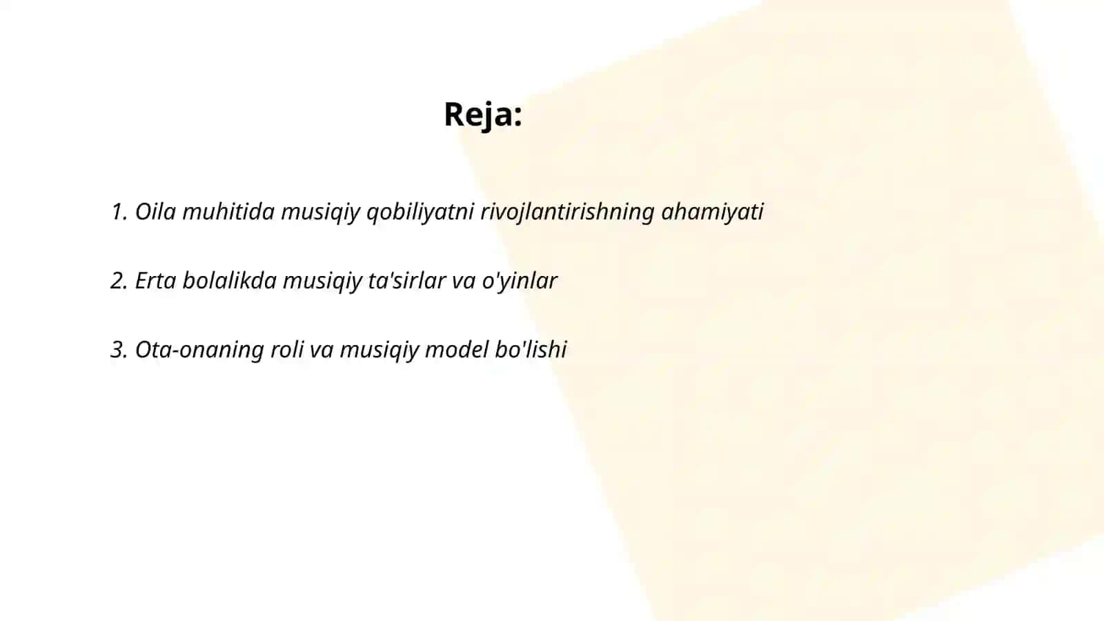 Oilada musiqiy qobiliyatni shakllantirish 2