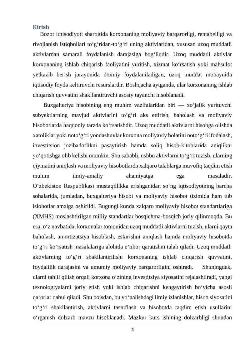 Uzoq muddatli Aktivlarni tuzish va taqdim etish tartibi 2